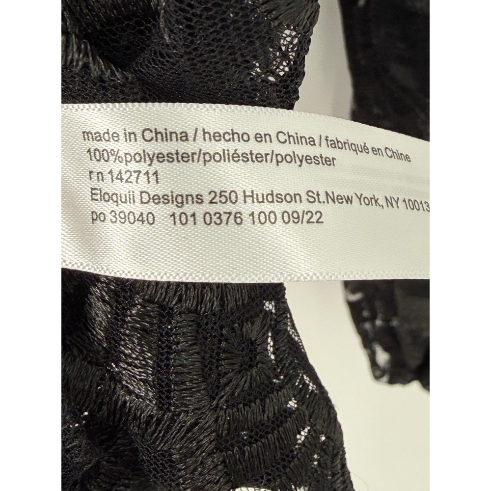 Witchy Whimsygoth Dark Romantic Black Lace Floral Top Womens SZ 2X Romantic Goth - Picture 9 of 10